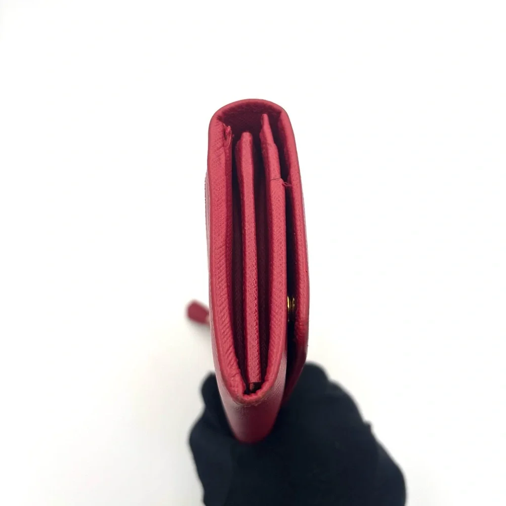 Prada Red Saffiano Leather Wallet - Picture 4 of 16